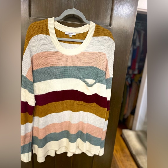 NWOT Madewell color block, striped oversize sweater - Picture 4 of 6